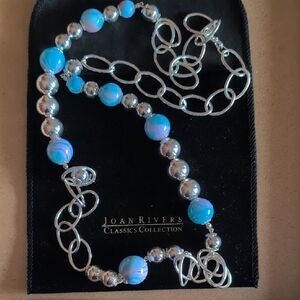 Joan Rivers Silver Tone Beaded Necklace